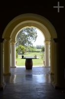 La galería de la bodega Lavaque, Cafayate, Salta, Argentina