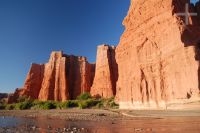 A formação rochosa "Los Castillos", na Quebrada de Cafayate, província de Salta, Argentina