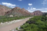 O vale conhecido como a 'Quebrada de las Conchas', província de Salta, Argentina