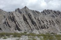 Sedimentrary rocks in the 'Quebrada de Flechas', on the road between Cafayate and Cachi, province of Salta, Argentina