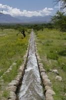 Irrigation ditch, Cafayate, province of Salta, Argentina