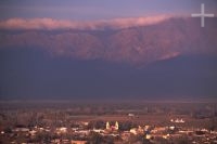 The town of Cafayate, Salta, Argentina, the Andes Cordillera The town of Cafayate, Salta, Argentina, the Andes Cordillera